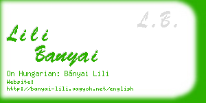 lili banyai business card