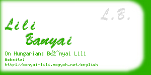 lili banyai business card